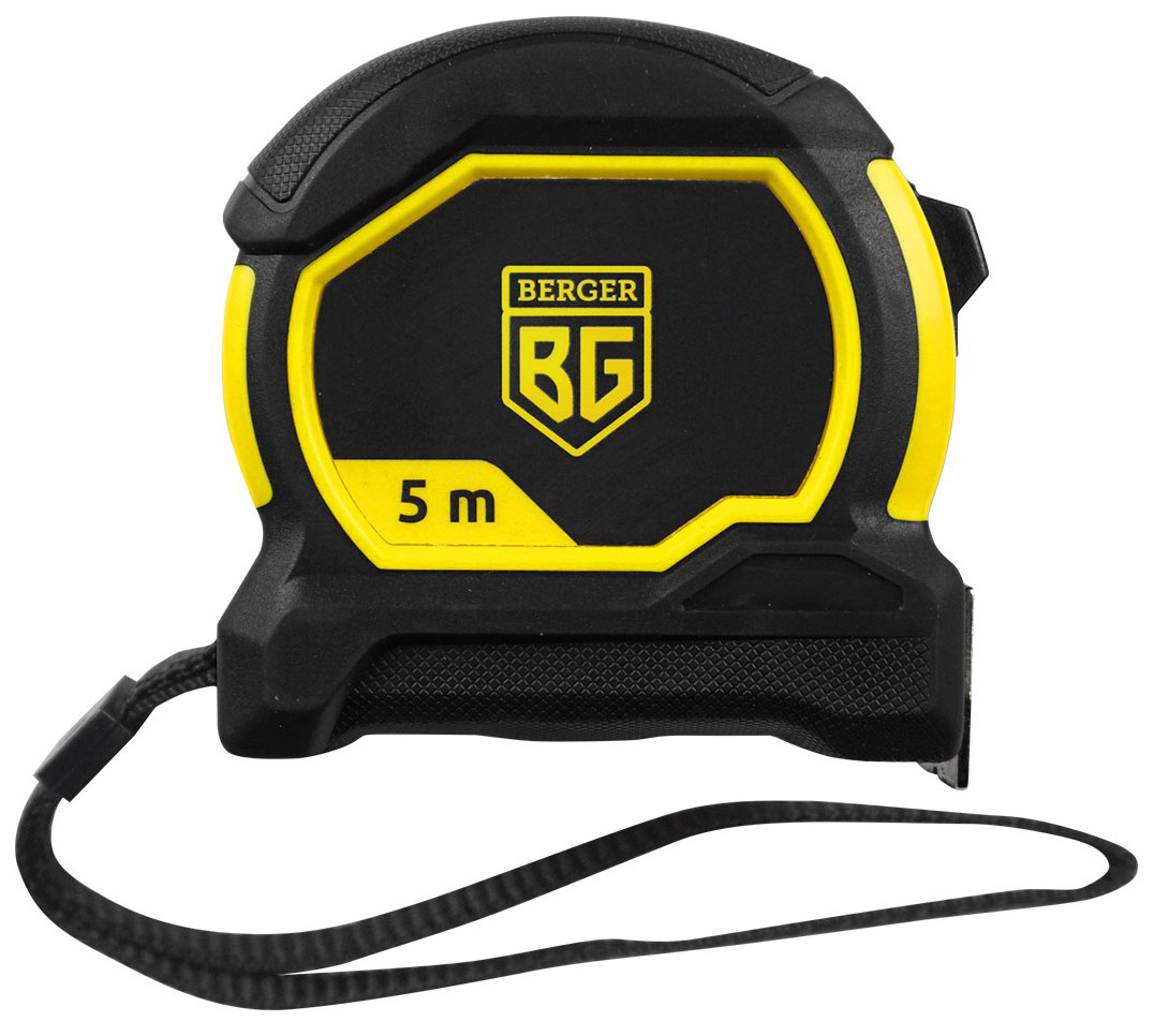 Изображение товара Рулетка ударопрочная 5м*25мм, магнит, нейлон, шкала 2х-сторонняя Berger BG1352 5м*25мм