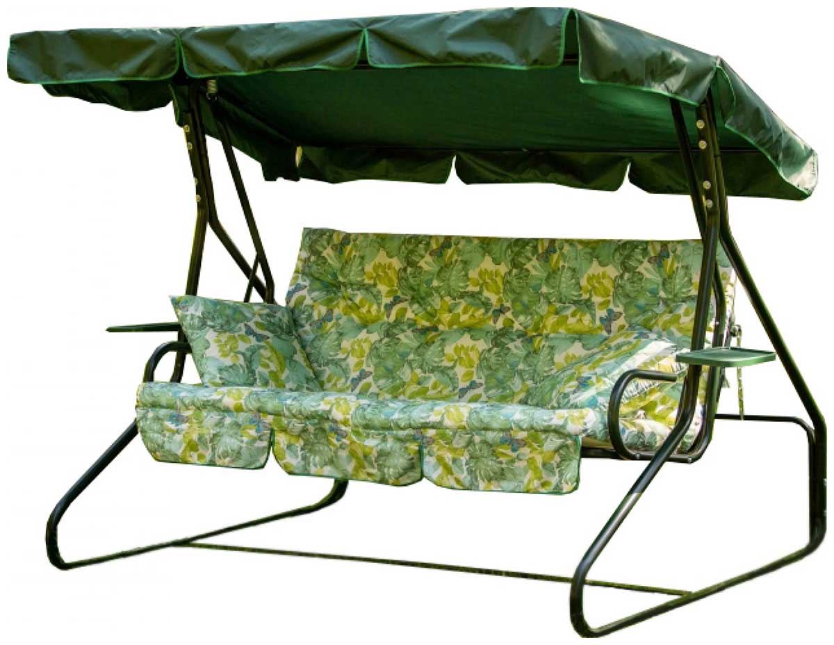 Изображение товара Качели садовые Olsa 3-х местные Люкс с тентом и мягкими элементами