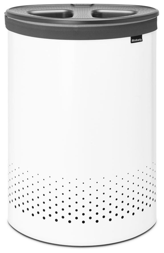 Изображение товара Двухсекционный бак для белья Brabantia 55л белый с мешком и вентиляцией