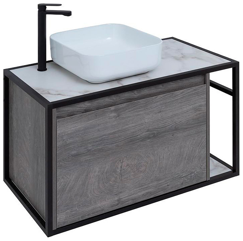 Изображение товара Тумба под раковину Aquanet Nova Lite Loft 90 с выдвижными дверями и влагостойким покрытием