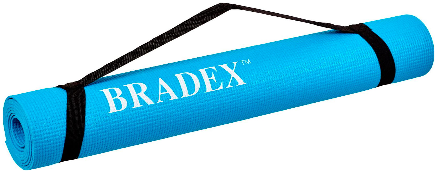коврик bradex sf 0693 173х61 см бирюзовый 0 3 см Коврик для йоги и фитнеса Bradex SF 0693 173*61*03 см бирюзовый с переноской
