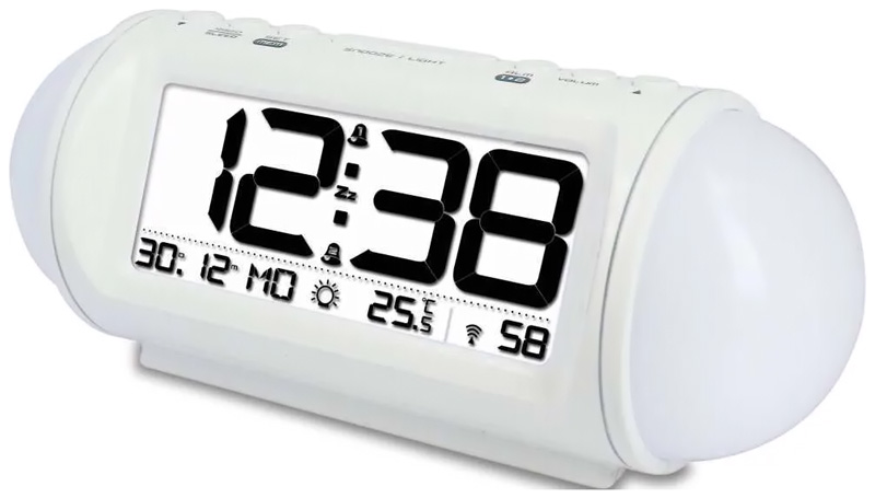 Часы со светильником и термометром BVItech BV-47Wxx БЕЛЫЙ 10 шт партия hilink ac dc источник питания модуль 15 в 200 ма 3 вт hlk pm15 бесплатная доставка
