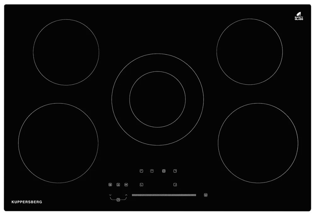 Изображение товара Электрическая варочная панель Kuppersberg ECS 702 5 конфорок стеклокерамика