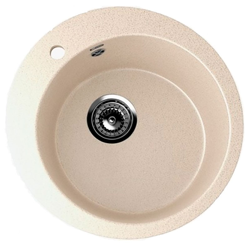Изображение товара Кухонная мойка Ulgran U-405 бежевый круглая встраиваемая