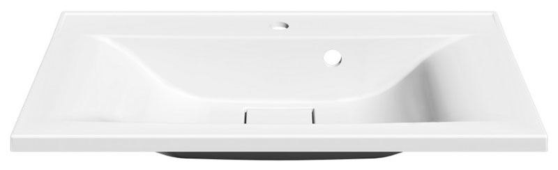 Изображение товара Раковина Paola Elegante 800 прямоугольная белая из литьевого мрамора