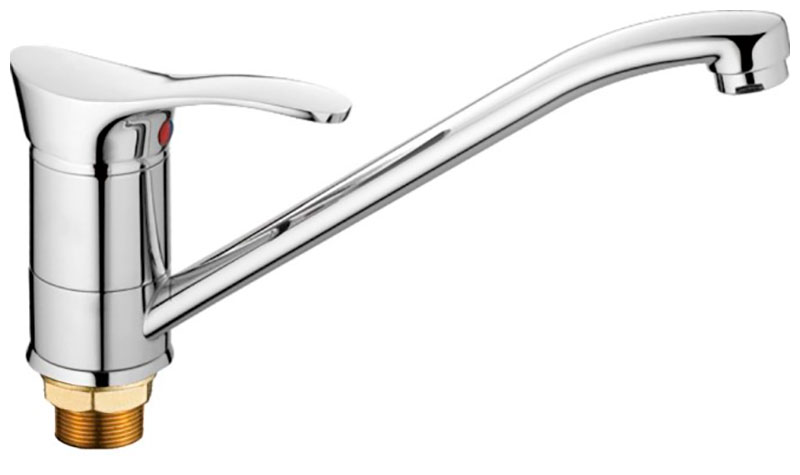 Изображение товара Кухонный смеситель Haiba HB01 хром с поворотным изливом и керамическим картриджем