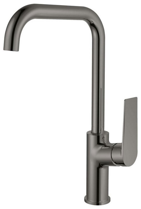 Изображение товара Кухонный смеситель Haiba HB533-3 пепельный с поворотным изливом и керамическим картриджем