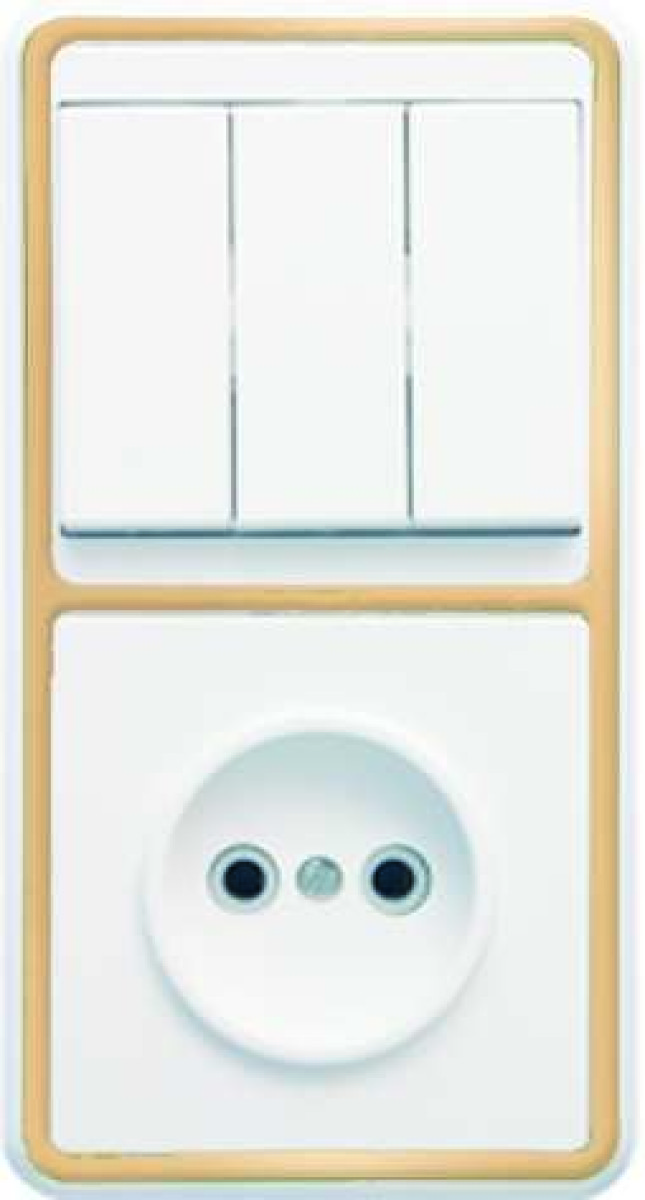 Изображение товара Блок комбинированный Кунцево-Электро БКВР-039 Бэлла 1 розетка выключатель IP20