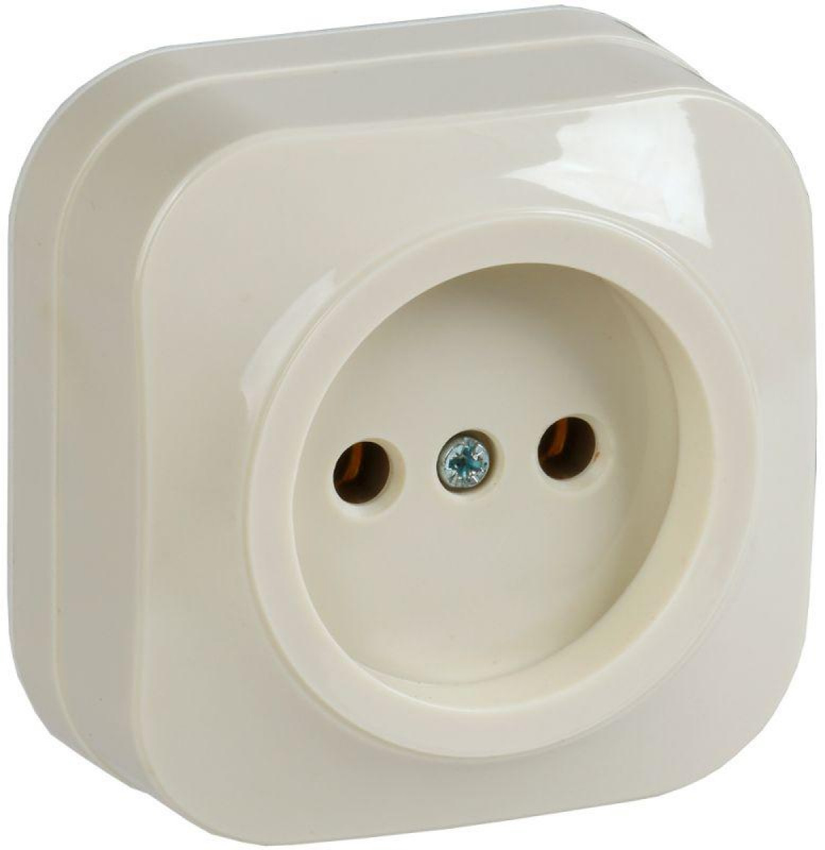 Изображение товара Розетки IEK Розетка 1-м ОП GLORY РС20-2-ХК 10А без заземл. крем.