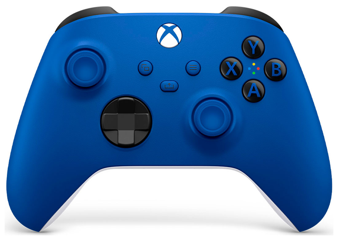 Беспроводной контроллер Microsoft Xbox Controller Shock Blue QAU-00003 геймпад microsoft xbox shock blue qau 00002