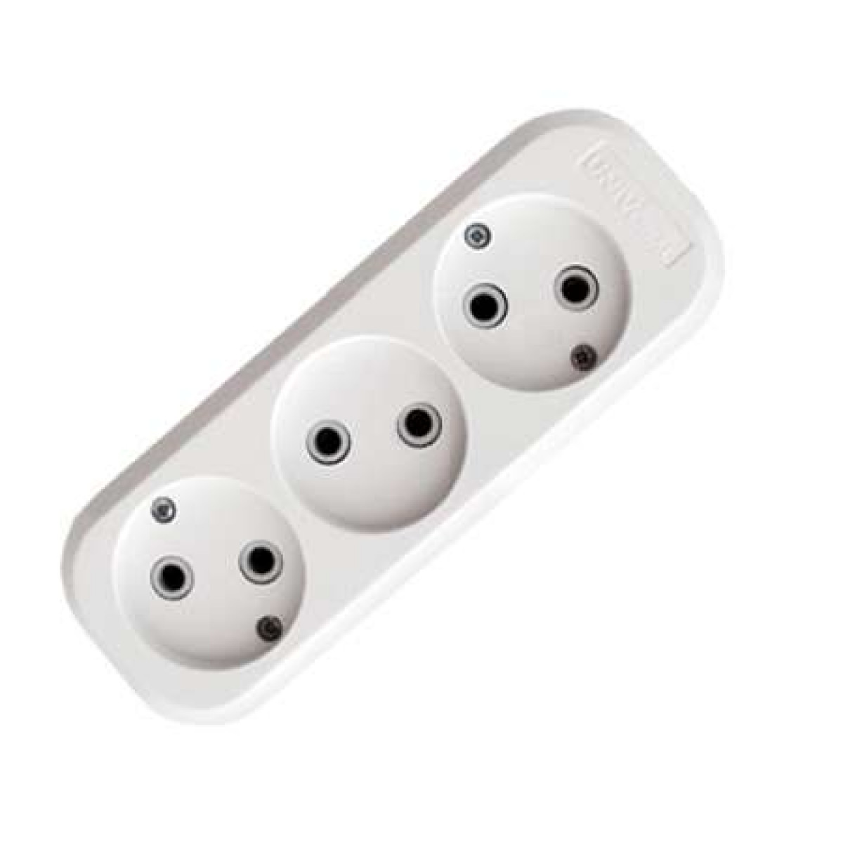 Изображение товара Универсальный удлинитель без заземления 3 гнезда из АБС пластика UNIVersal