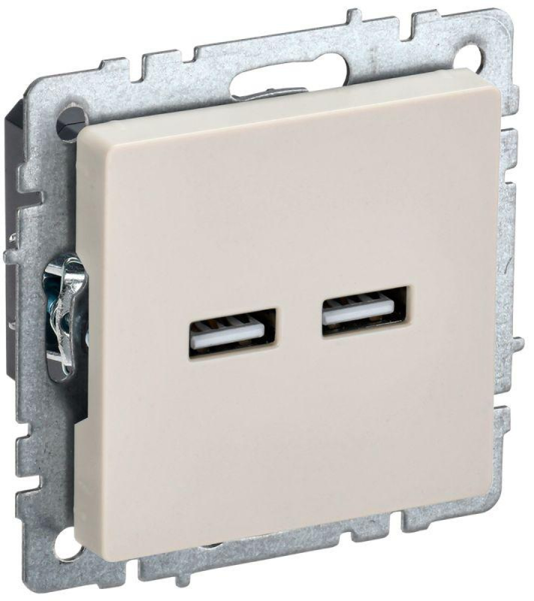 Изображение товара Розетка USB с двумя выходами 5 В 3.1А IEK BRITE РЮ10-1-БрКр беж