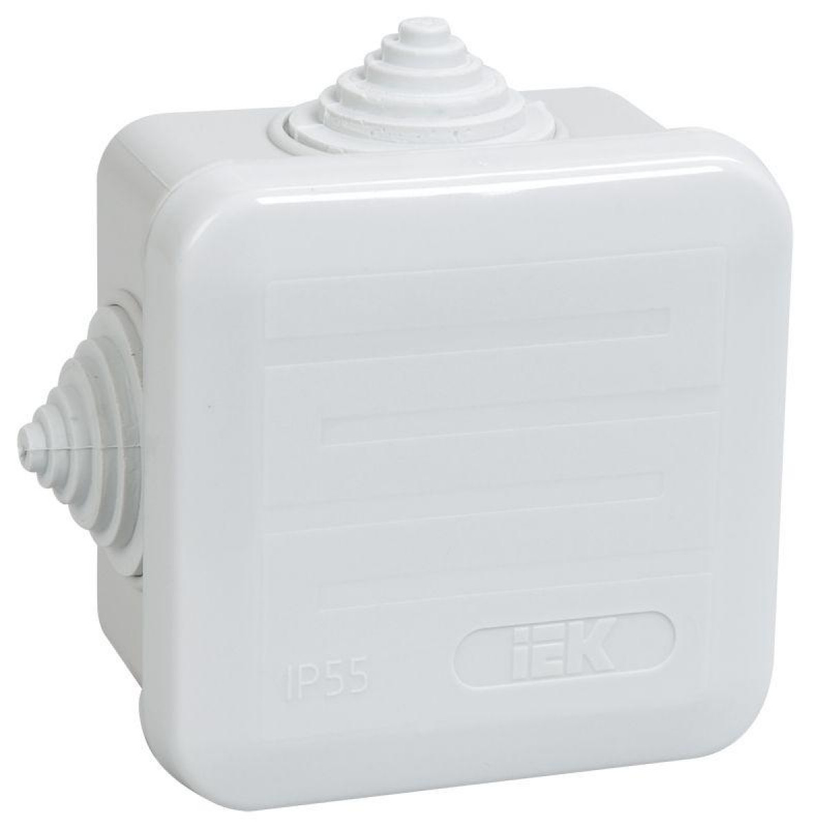 Изображение товара Распаечная коробка IEK ОП 70х70х40 IP44 КМ41236 с 4 гермовводами