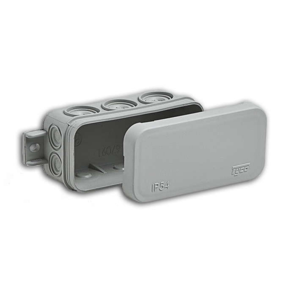 Изображение товара Изделия для электромонтажа Ruvinil Коробка распределительная ОП 43х80х35мм 10 вводов IP54 сер.