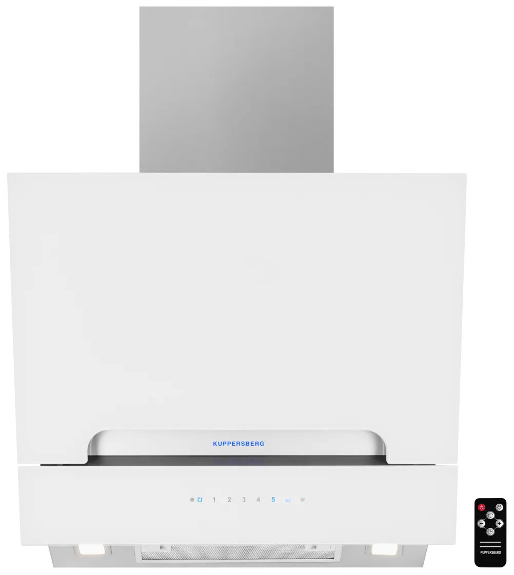 Изображение товара Вытяжка Kuppersberg F 693 W наклонная белая мощная и тихая
