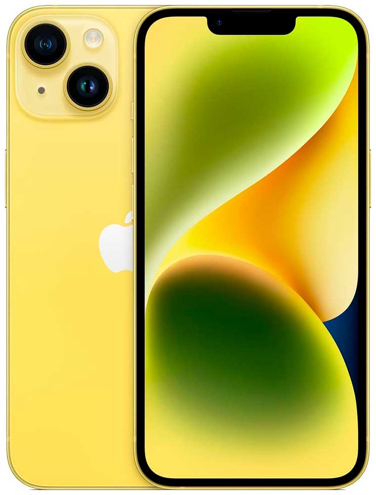 смартфон apple iphone 14 128gb mpvn3hn a blue Смартфон Apple IPhone 14, 128GB, желтый (MR3F3CH/A)