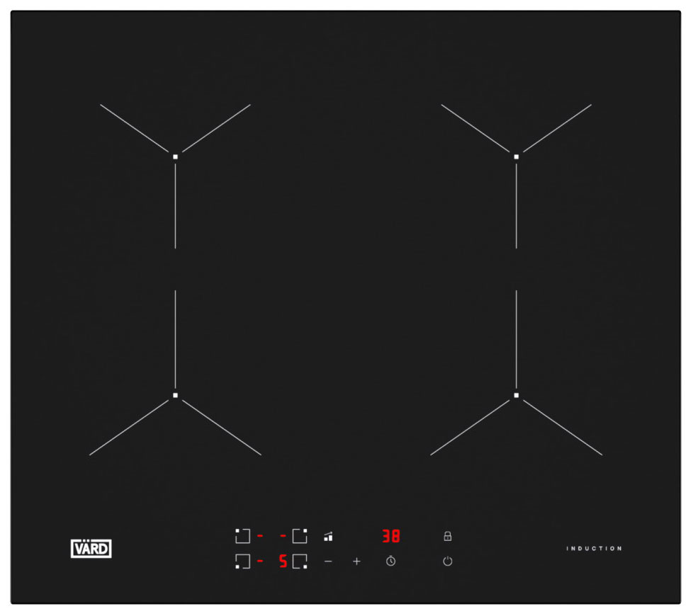 

Электрическая варочная панель Vard VHI6420B, Черный