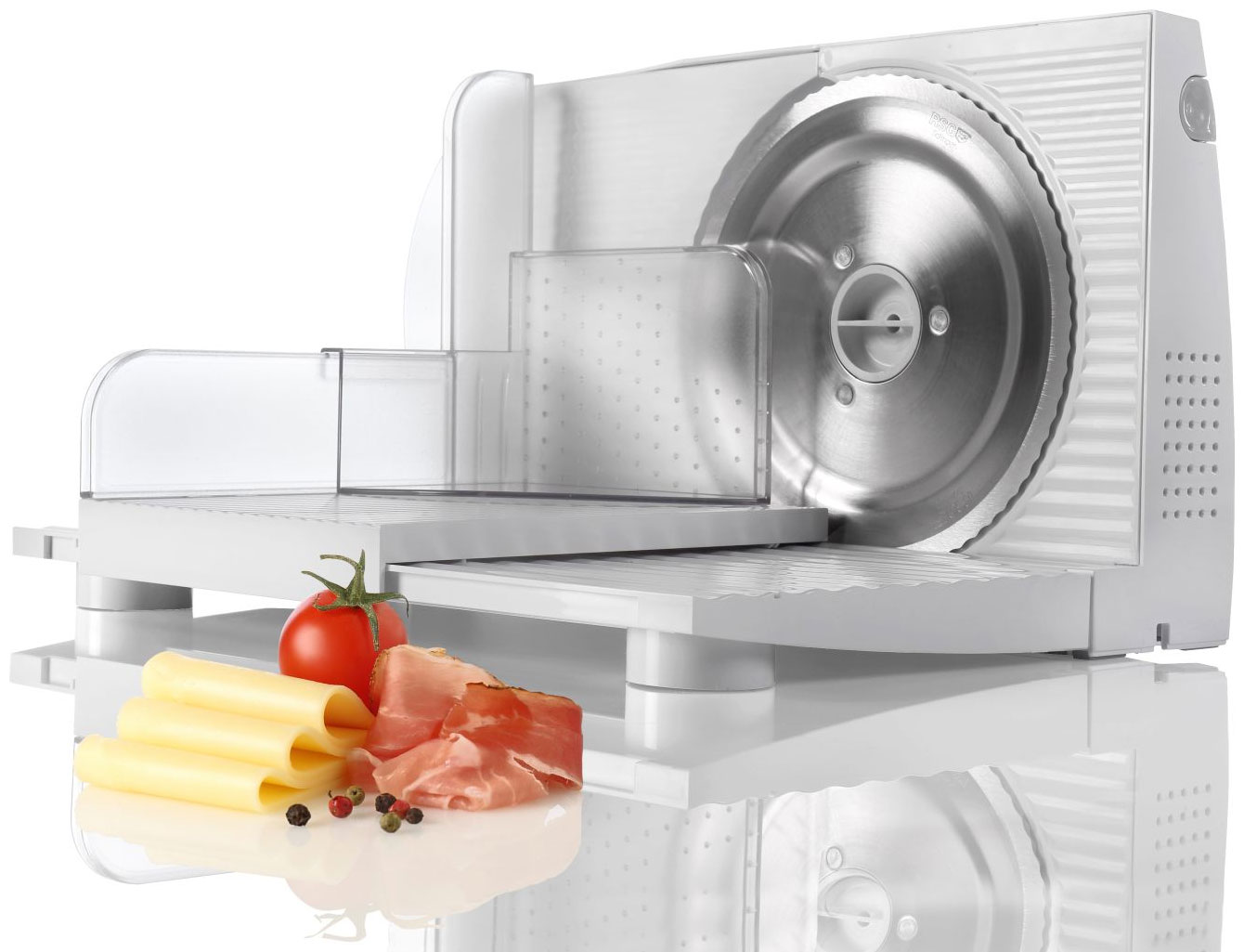 Изображение товара Ломтерезка Gorenje R401W белая компактная для нарезки продуктов