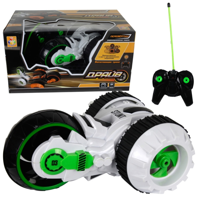 Изображение товара Машинка 1 Toy трюковая трёхколёсная машина-перевёртыш на р/у 1toy Драйв Т10943