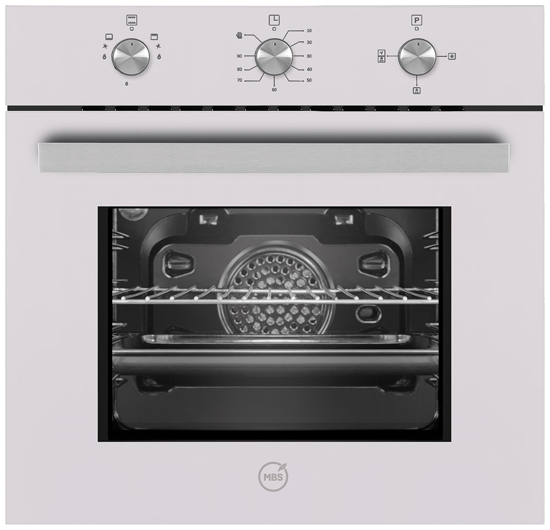 Изображение товара Газовый духовой шкаф MBS DG-604WH с конвекцией и гидролизной чисткой