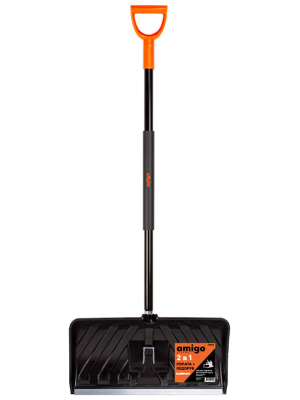 Изображение товара Снегоуборочная лопата-ледоруб Amigo 78015 с D-образной рукояткой