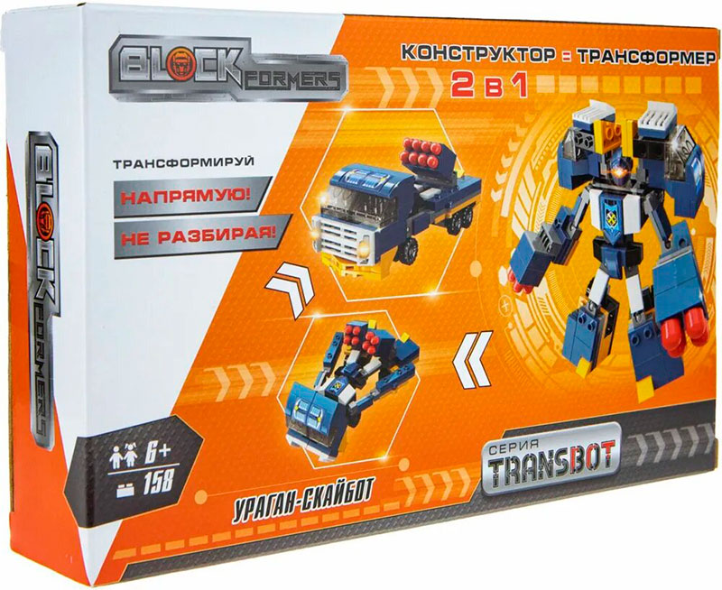 

Пластиковый конструктор 1 Toy Blockformers Transbot Ураган-Скайбот, коробка