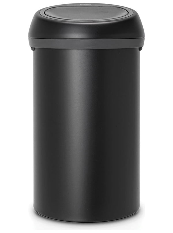 Изображение товара Бак для мусора Brabantia Touch Bin 60 л черный с эффектом минерального напыления