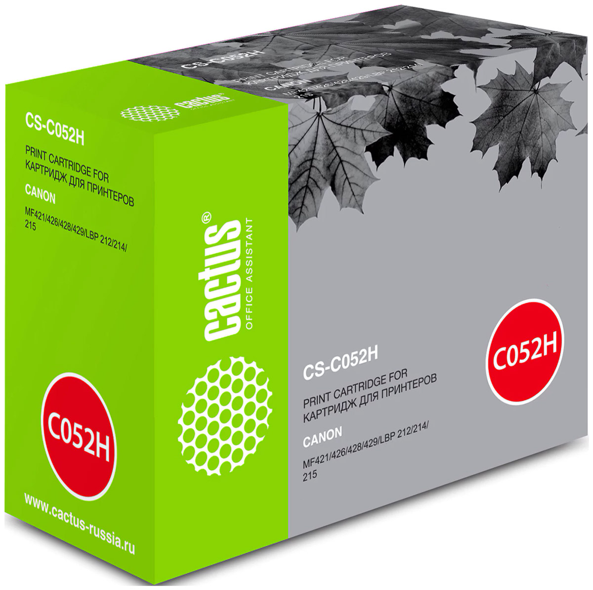 

Картридж лазерный Cactus для Canon MF421/426/428/429/LBP 212/214/215, ресурс 9200 страниц (CS-C052H), Черный
