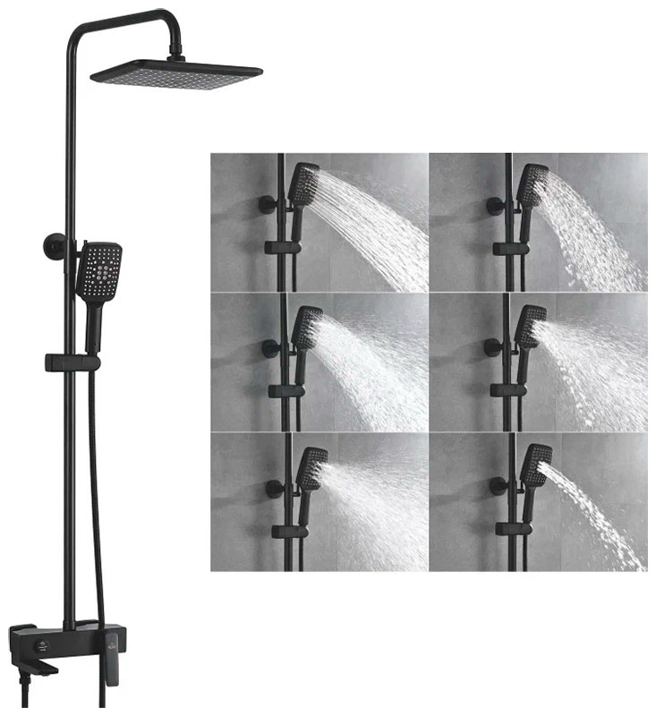 

Душевая система Rose R27H, черный (R2736H)