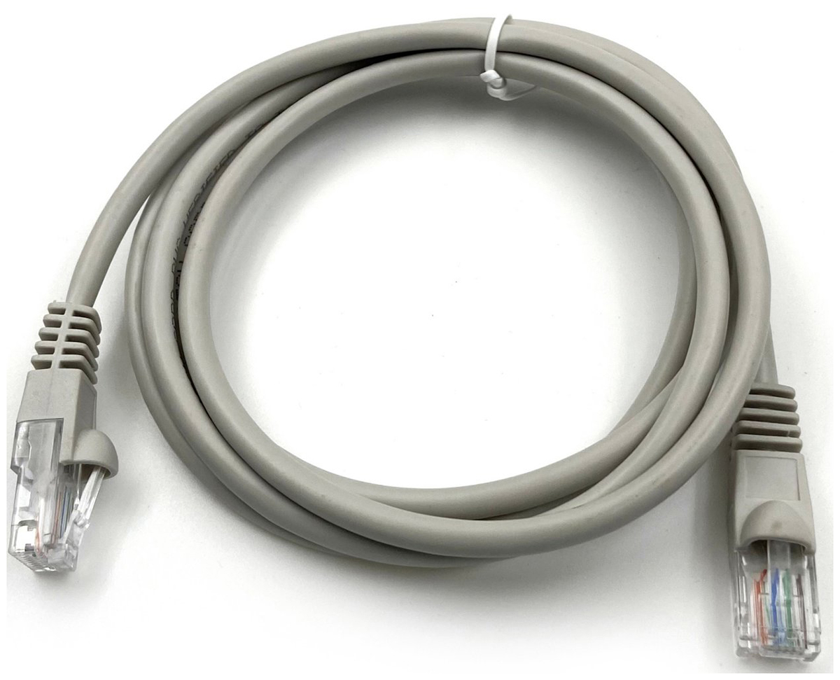 Изображение товара Патч-корд UTP 5E 1.5 метра серый RJ-45 - RJ-45 для компьютерной сети Изображение товара Патч-корд UTP 5E 1.5 метра серый RJ-45 - RJ-45 для компьютерной сети