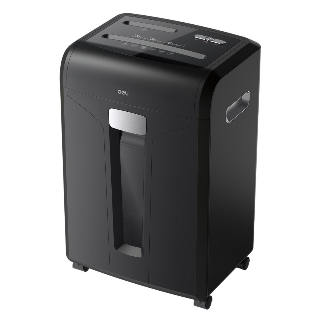 Изображение товара Уничтожитель бумаги Deli E14400 черный 16 листов скрепки карты CD