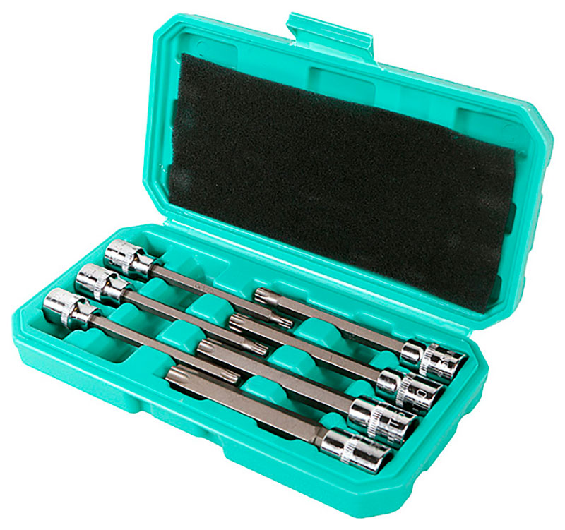 Изображение товара Набор головок Sturm! 1045-18-T7-110 3/8 110мм (TORX 7 шт, T25-60, в кейсе СrV)