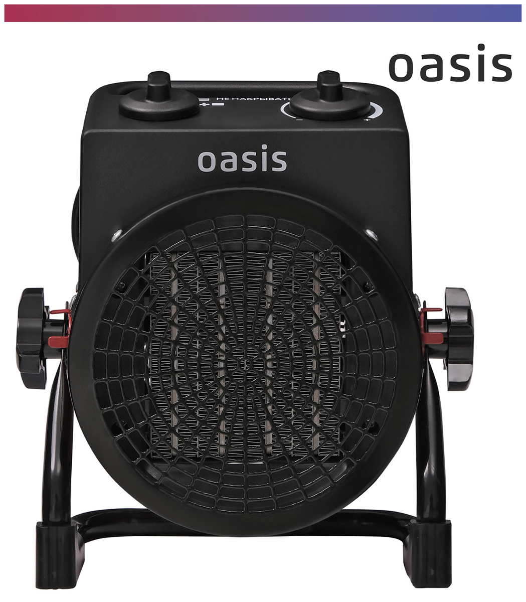 Изображение товара Электрическая тепловая пушка Oasis TPK-20R для обогрева до 20 м2, 2000 Вт