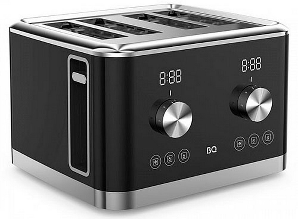 

Тостер BQ T4000, cтальной/черный, Нержавеющая сталь/черный