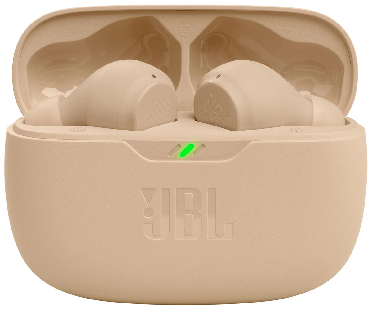 Изображение товара Наушники беспроводные JBL Wave Beam, бежевый Изображение товара Наушники беспроводные JBL Wave Beam, бежевый