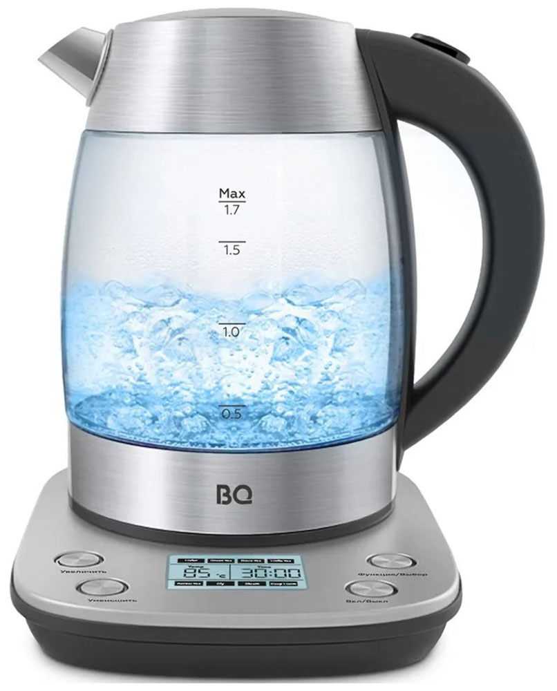 Изображение товара Чайник электрический BQ KT1703G, стальной/черный