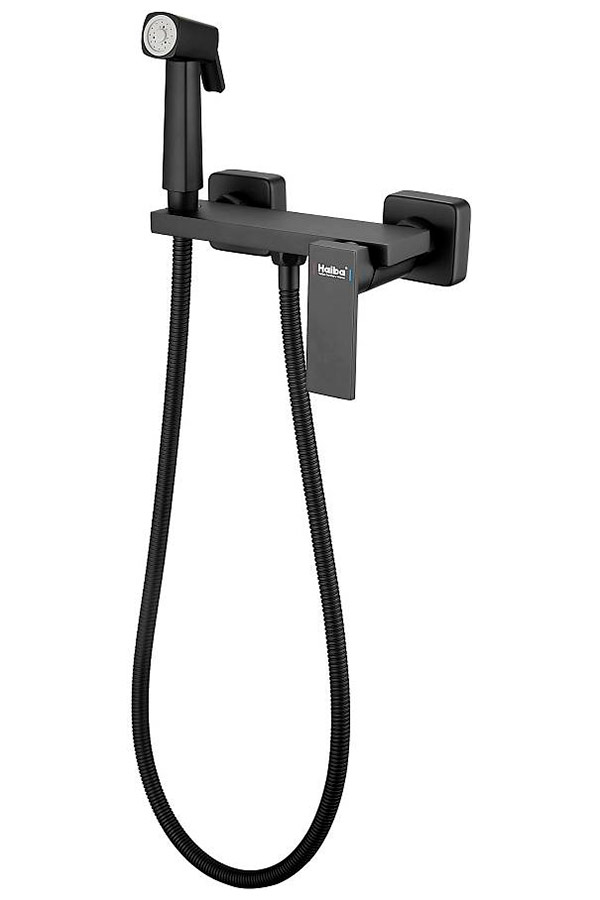 Изображение товара Гигиенический душ со смесителем Haiba черный (HB5517-7)