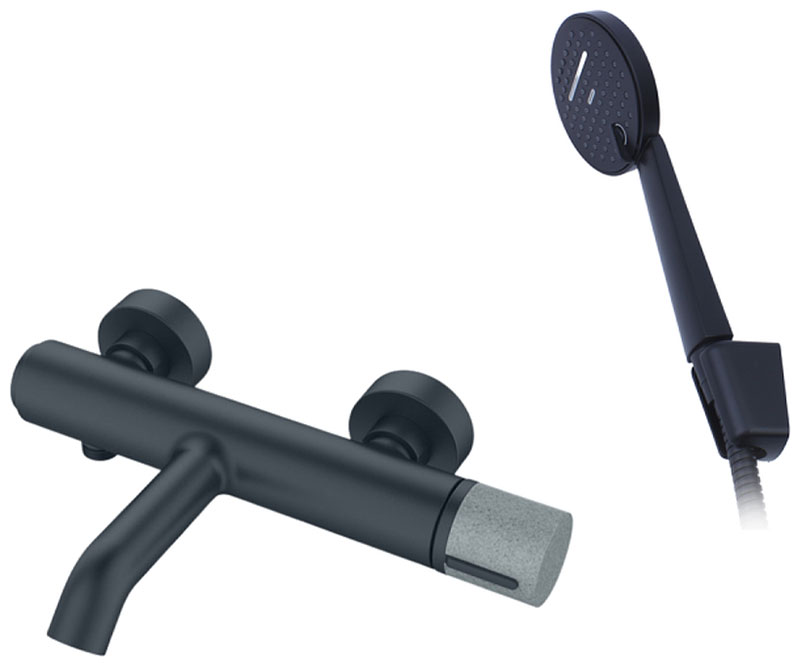 

Смеситель для ванны Bronze de Luxe FOCUS, черный (24603BG), Черный/серый