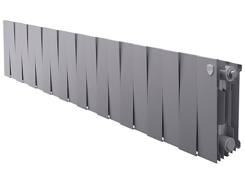 

Водяной радиатор отопления Royal Thermo PianoForte 200 /Silver Satin - 20 секций, Серебристый