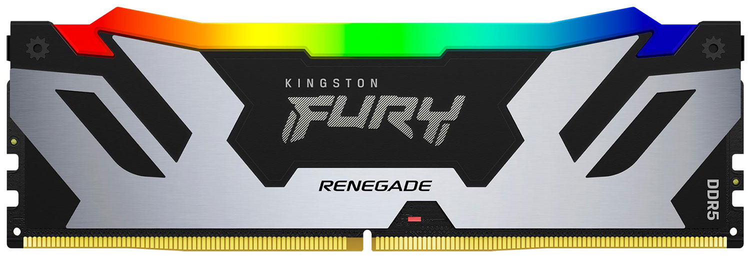 Изображение товара Kingston DDR5 16GB 6800MHz RGB FURY Renegade Silver/Black модуль памяти