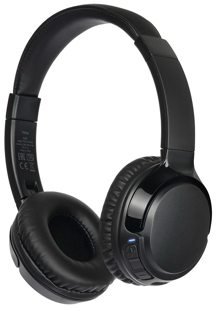 Изображение товара Беспроводные накладные наушники TFN Tune черный с Bluetooth 5.3 и 50 часами работы