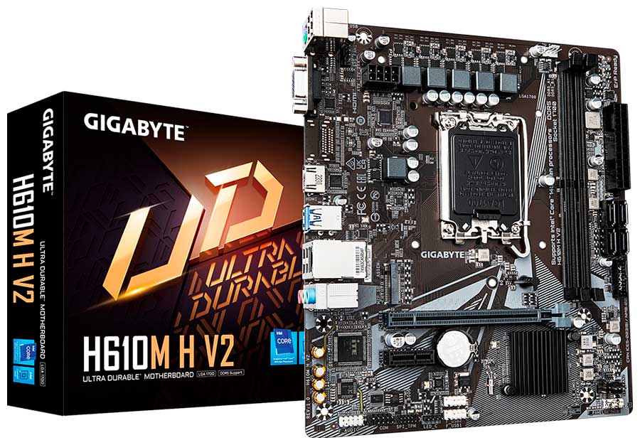 Материнская плата Gigabyte H610M H V2 (LGA1700 mATX) Материнская плата Gigabyte H610M H V2 (LGA1700 mATX)