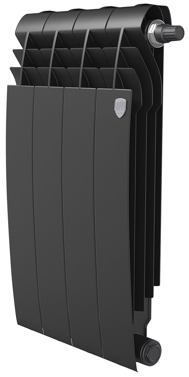 Изображение товара Биметаллический радиатор Royal Thermo BiLiner 500 Noir Sable VR80 4 секции для эффективного отоплен
