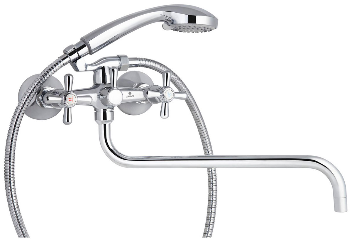 Изображение товара Смеситель для ванны с душем Kaiser Carlson 11055 хромированный монтаж на стену