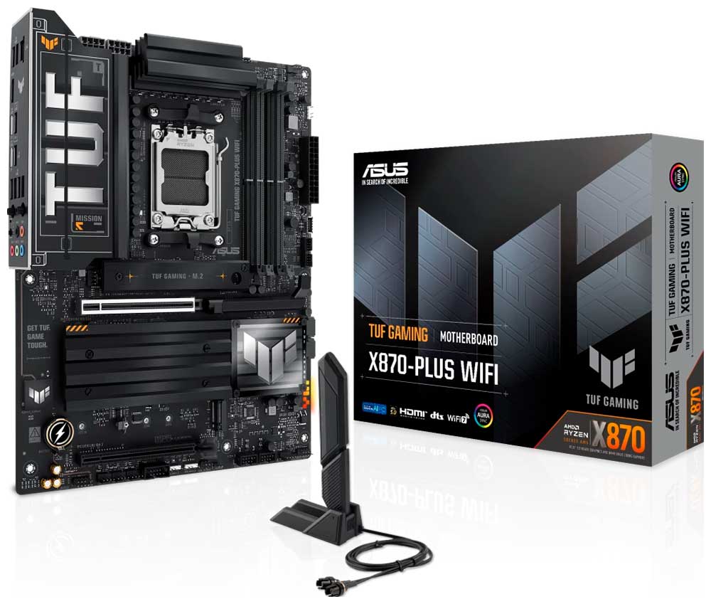 

Материнская плата Asus TUF GAMING X870-PLUS WIFI (AM5, ATX), Черный
