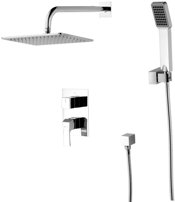 Изображение товара Встраиваемый смеситель Lemark с верхним душем, латунь/хром (LM4529C)