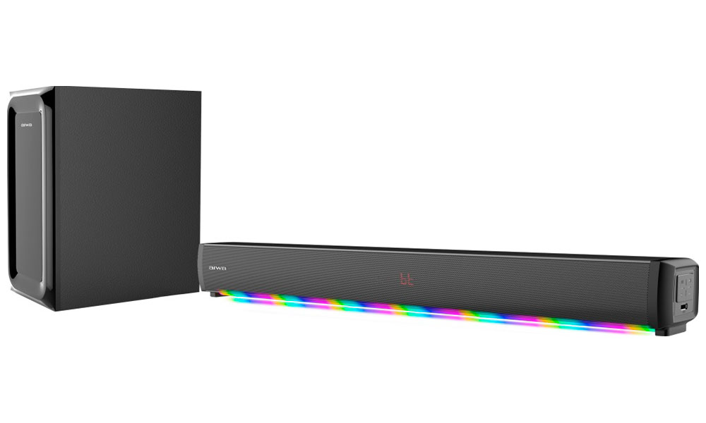 Изображение товара Современный саундбар AIWA ASB-212 с Bluetooth, LED подсветкой и сабвуфером 450Вт
