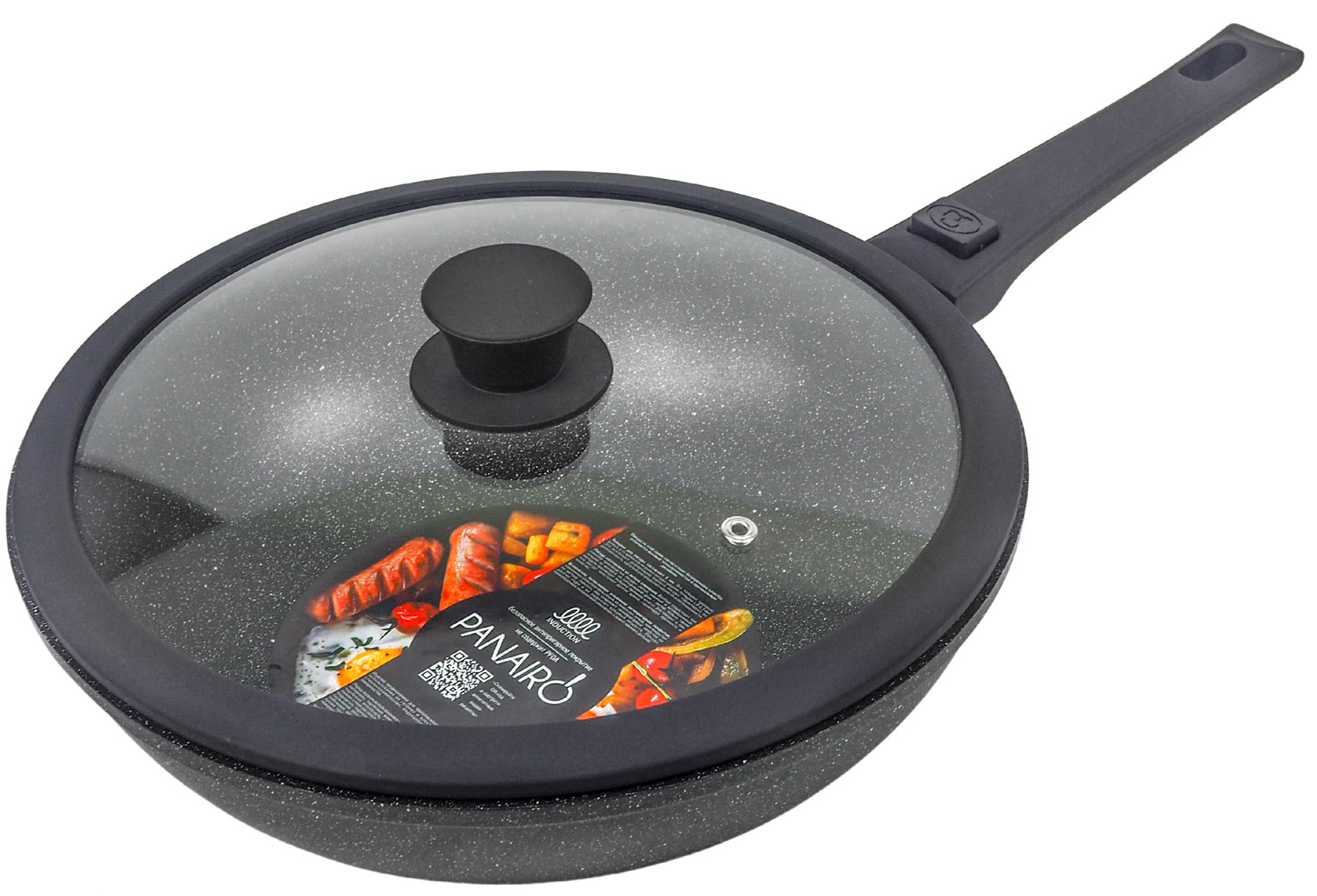 Изображение товара Вок (WOK) Panairo Expa induction, 28 см, с крышкой и съемной ручкой, индукция (Exp-WOK-28-S-K.sil-I)