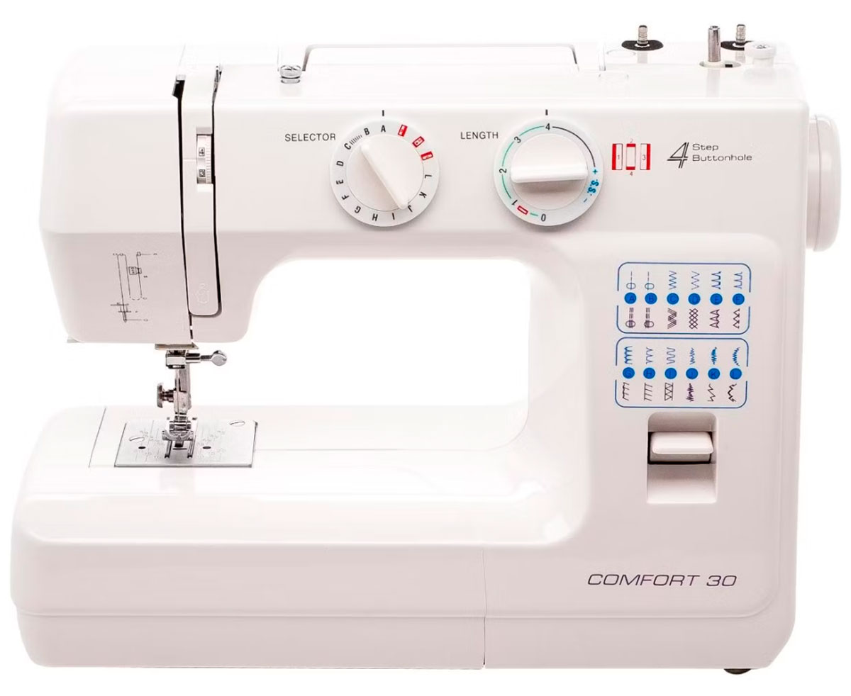 Изображение товара Швейная машина Comfort 30 белый электромеханическая с реверсом и 24 операциями