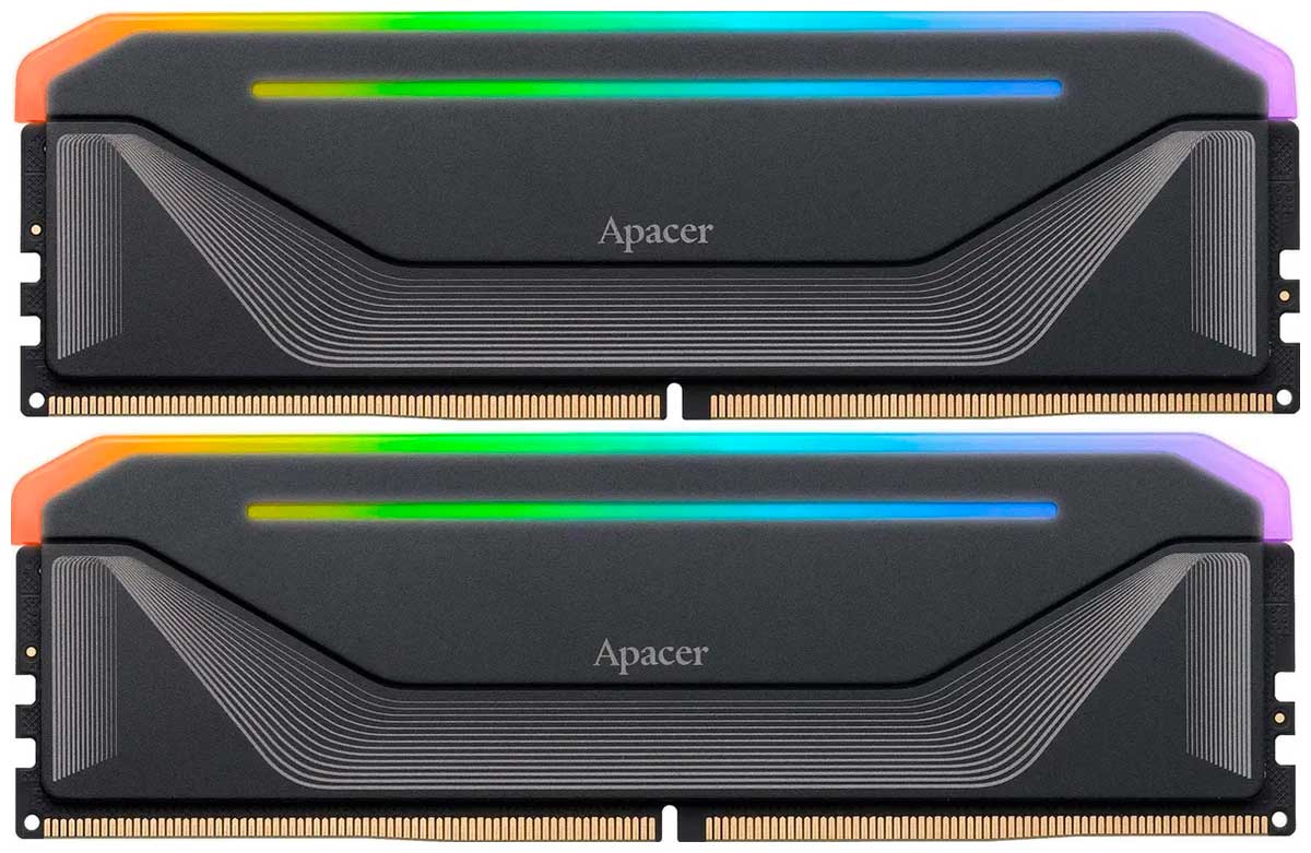 Изображение товара Оперативная память Apacer DDR5 64GB (2x32GB) 6400MHz NOX RGB (AH5U64G64C652NBAA-2)